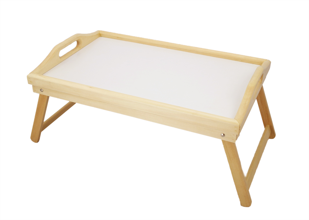 HR3550 FlipTop Adjustable Wooden Bed Tray with foldable legs Obbomed UK