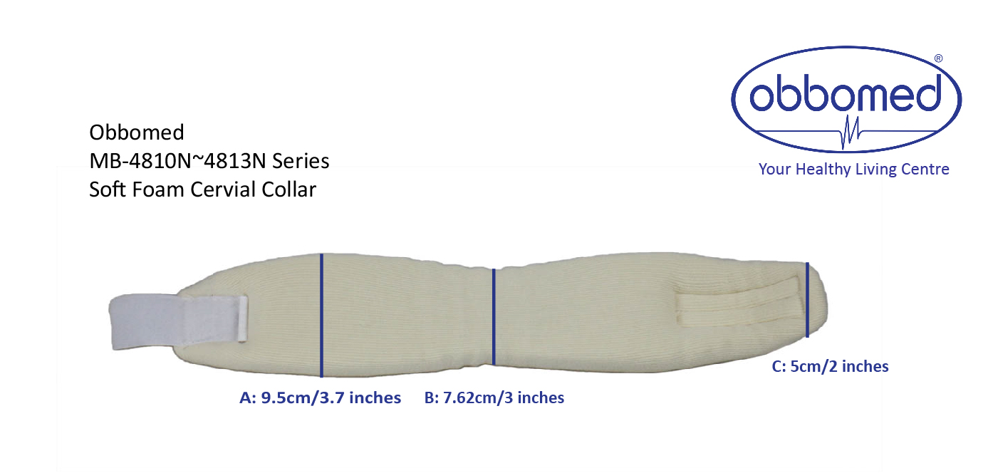 MB-4811N 3 Inch Soft Foam Cervical Collar – (M) 39 x 7.62 x 2.5 cm / 15.5 x 3 x 1 inches - Image 2