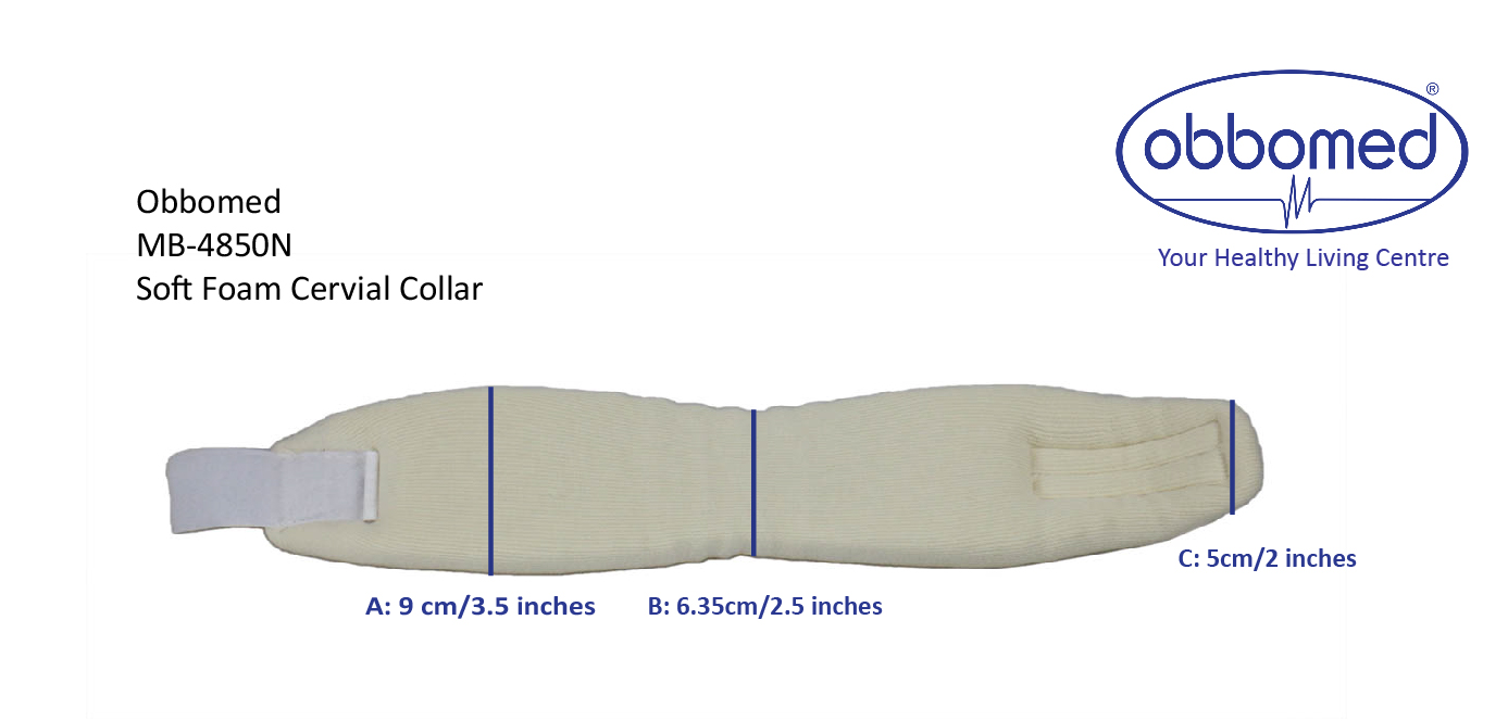 MB-4850N Firm Foam Cervical Collar – (S) 53 x 6.35 x 2.5 cm / 21 x 2.5 x 1 inches - Image 2