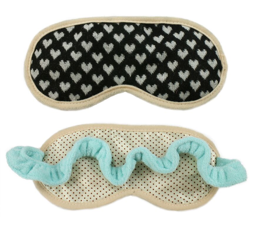 ME-1110B Eye Mask with Cooling Gel, Velour Strap – Black