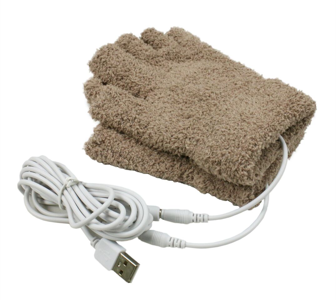 MH-1000K USB Warming Gloves with Carbon Fiber Heating Elements (Khaki)