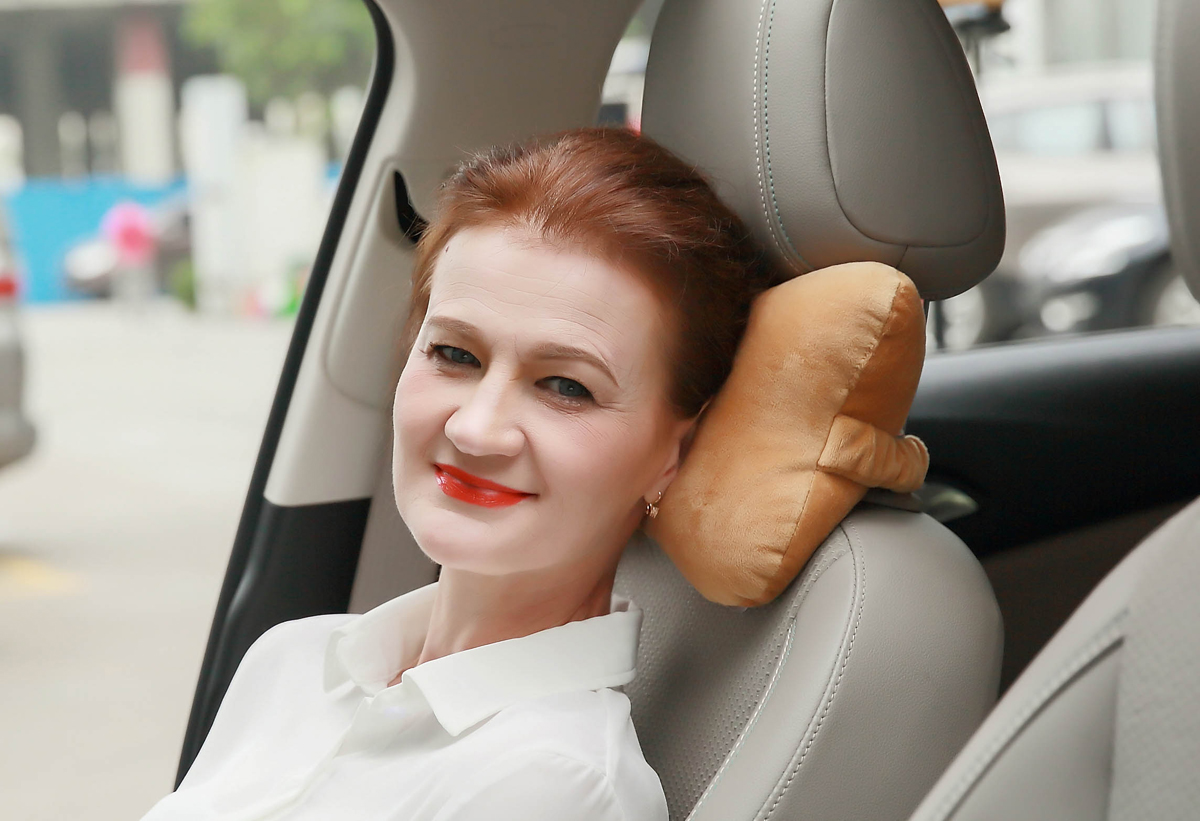 MN-5210 Micro-beads Headrest, Velour Cover - Image 4