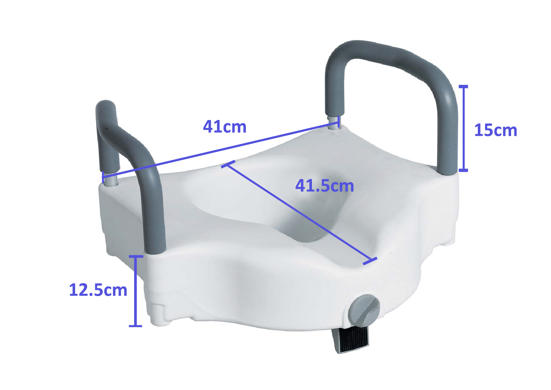 MU-3600 Raised Toilet Seat with Armrest - Image 4