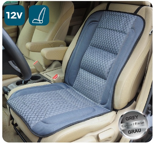 SH-4170 Seat Heater, 12V, Deluxe Model with Premium Plug - Gray with Light Gray Pattern