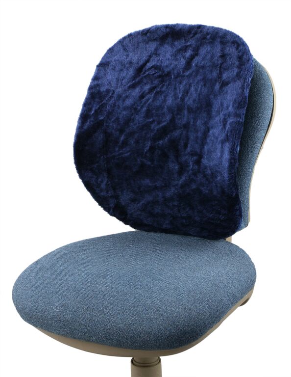 SM-7450N Adjustable Mesh Lumbar Support With Fleece Cover- Navy