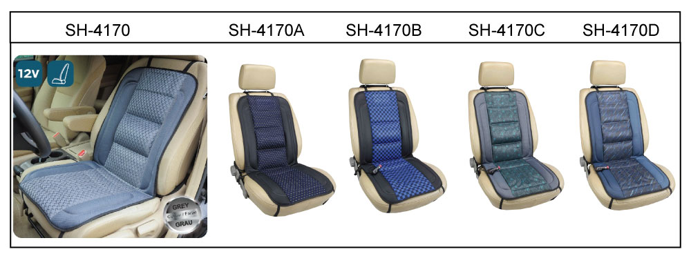 SH-4170 Seat Heater, 12V, Deluxe Model with Premium Plug - Gray with Light Gray Pattern - Image 5