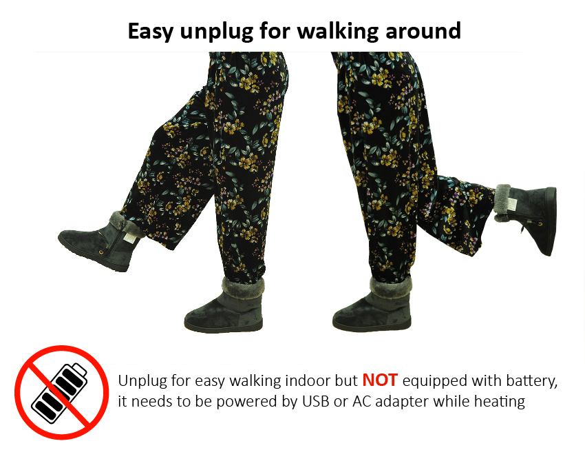 MF-2320L Far Infrared Carbon Fiber Heated Foot Warmer, 12V 20W, Soft Sole, Far Infrared Wavelength 8 - 15 μm (Healthy Range: 4 - 14 μm), Auto Switch-Off - Size L : Fits Foot Up to 45.5 - Image 8