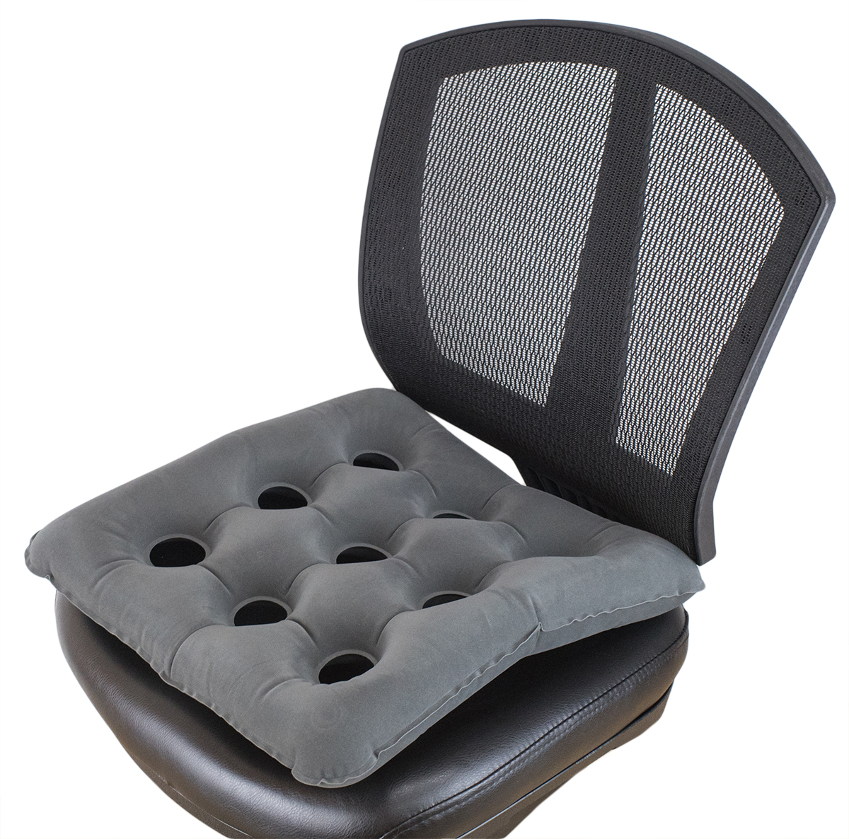 SV-2248 Inflatable Seat Cushion with Velour Surface - 44 x 44 x 7 cm - Image 3