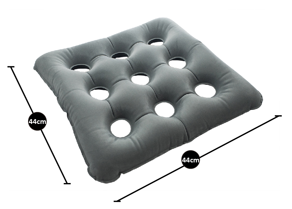 SV-2248 Inflatable Seat Cushion with Velour Surface - 44 x 44 x 7 cm - Image 2