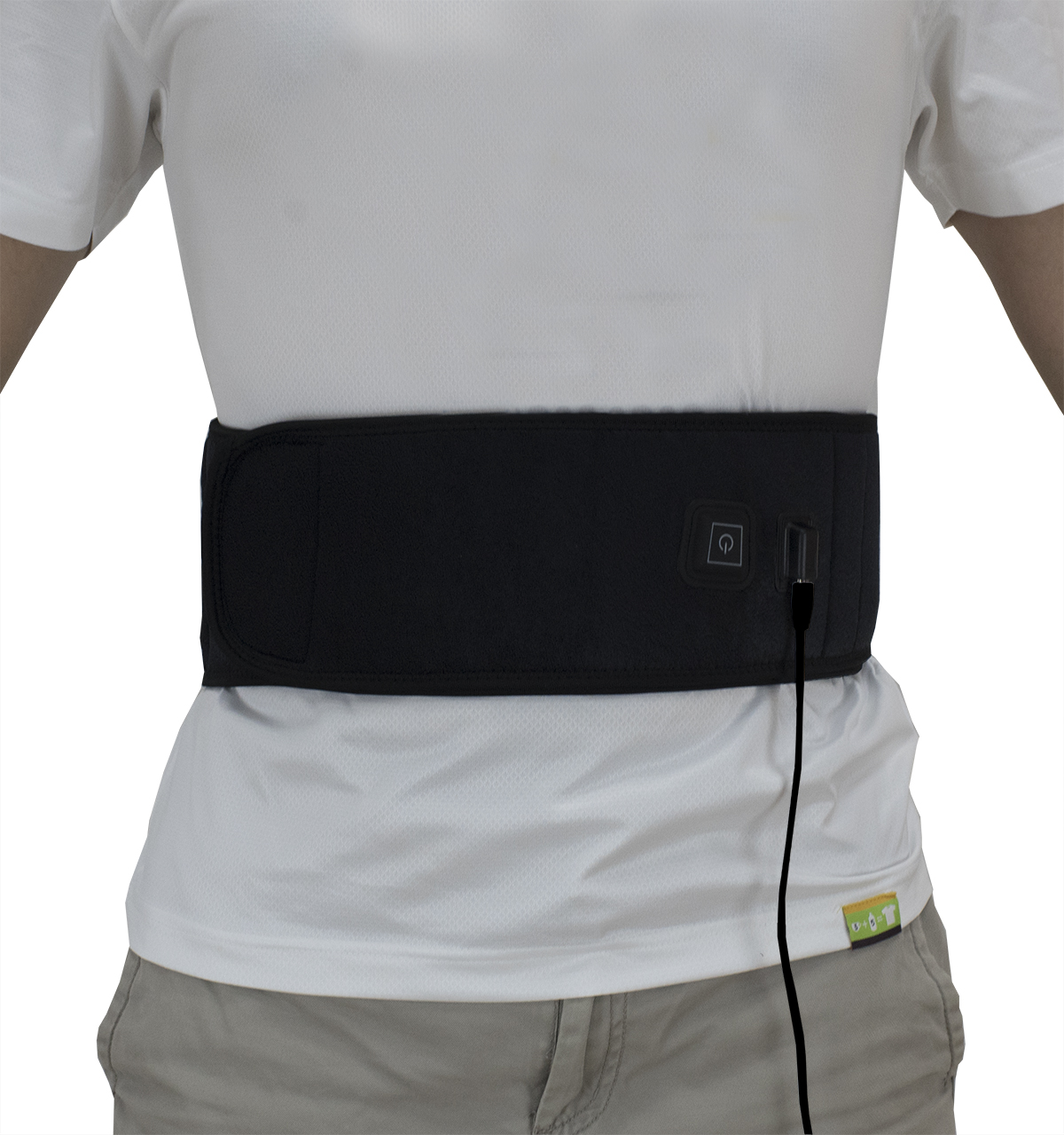 MH-2370L USB Portable 5V 10W Far Infrared Graphene Heated Belt; Black - L : 123 x 19 cm - Image 3