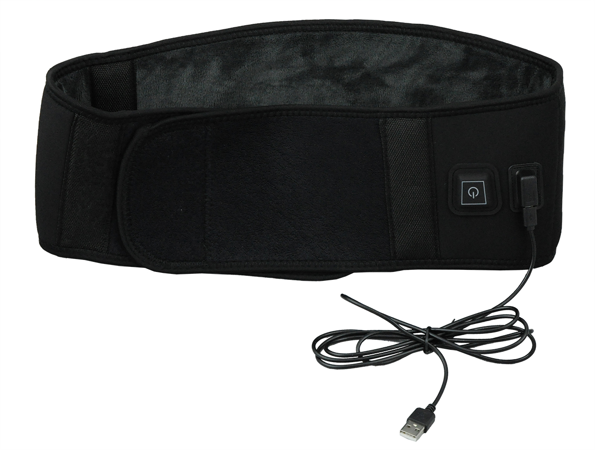 MH-2370L USB Portable 5V 10W Far Infrared Graphene Heated Belt; Black - L : 123 x 19 cm - Image 2