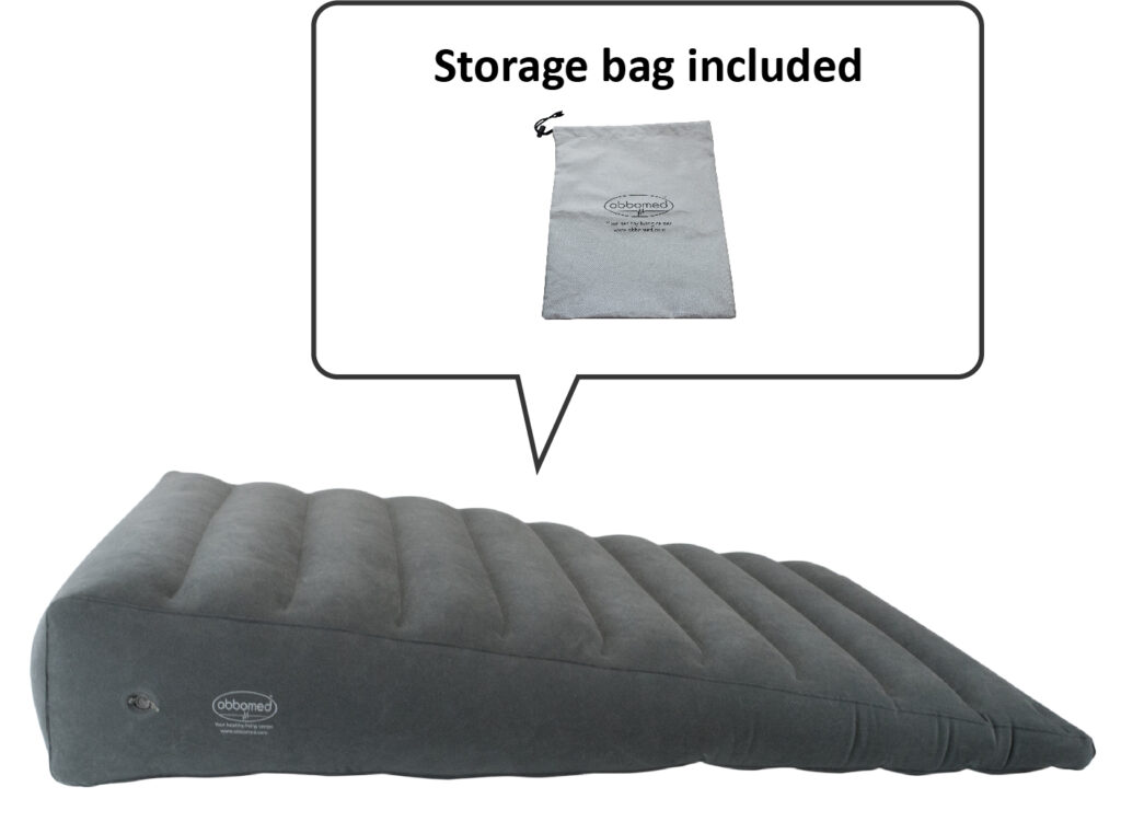 HR7620 (New Air Valve) Inflatable Bed Wedge Pillow with Velour Surface