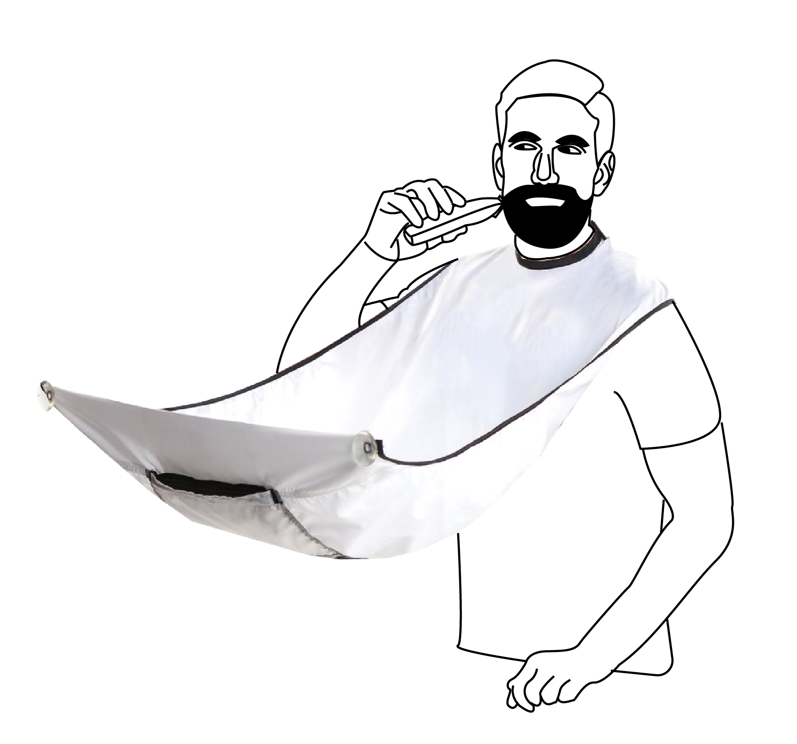 MC-4600N Beard Shaving Apron Bib