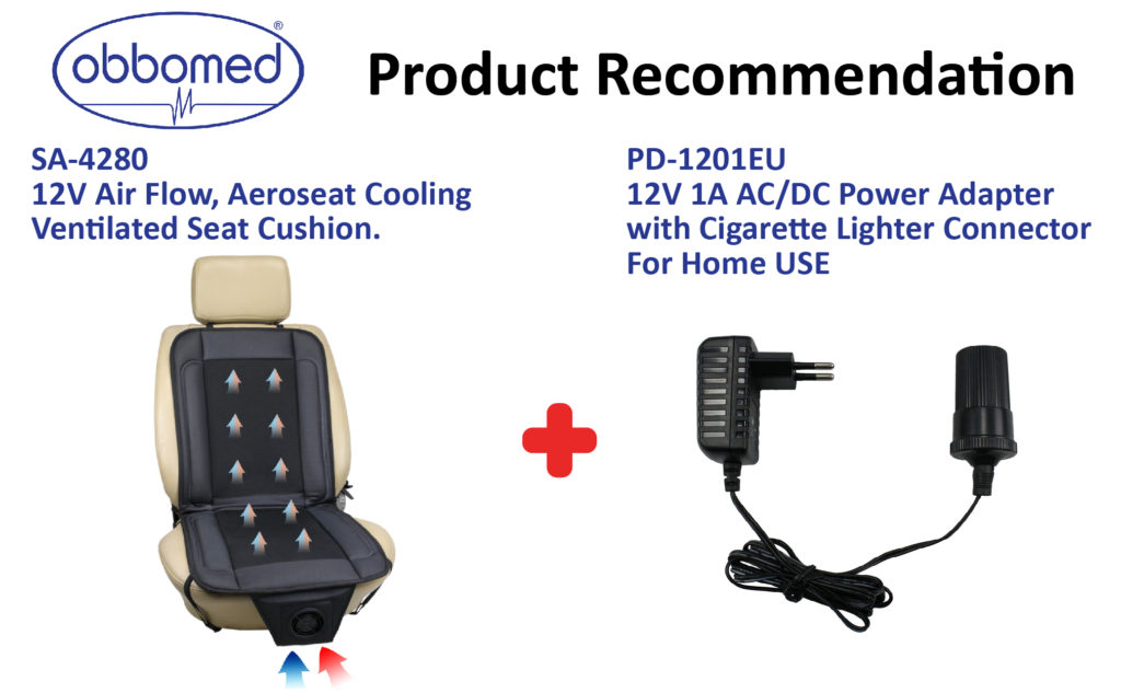 SA4280F 12V AeroSeat Cooling Ventilated Seat Cushion, Air Flow Car