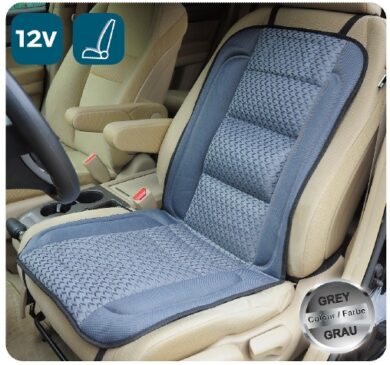 SH-4170 Seat Heater, 12V, Deluxe Model with Premium Plug - Gray with Light Gray Pattern