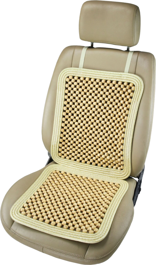 SW7340 Natural Wooden Bead Seat Cushion with Border Obbomed UK