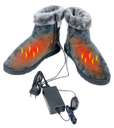 MF-2620M Far Infrared Carbon Fiber Heated Foot Warmer, 12V 20W, Firm Sole, Far Infrared Wavelength 8 - 15 μm (Healthy Range: 4 - 14 μm), Auto Switch-Off - Size M : Fits Foot Up to 41