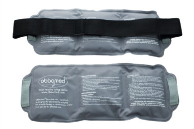 MV-5442 Reusable Hot / Cold Gel Pack with Adjustable Stretchy Wrap - 38 x 14 cm - 2 Packs + 2 Bands / Set