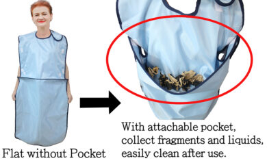 MG-1600 Waterproof Bib Mealtime Clothing Apron Protector with a Large Pocket