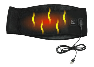 MH-2370L USB Portable 5V 10W Far Infrared Graphene Heated Belt; Black - L : 123 x 19 cm